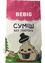 Суміш для випікання без глютену Універсальна, 450 г, BEBIG