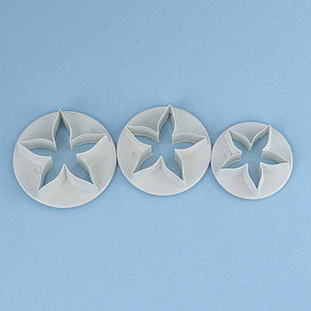 Набір вирубок Чаші листя троянди 3 шт.