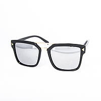 Солнцезащитные очки унисекс - черные зеркальные -2-16168