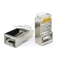 Коннектор RJ45 8P8C ATCOM FTP экранированный Кат 5e 100 шт (10698)