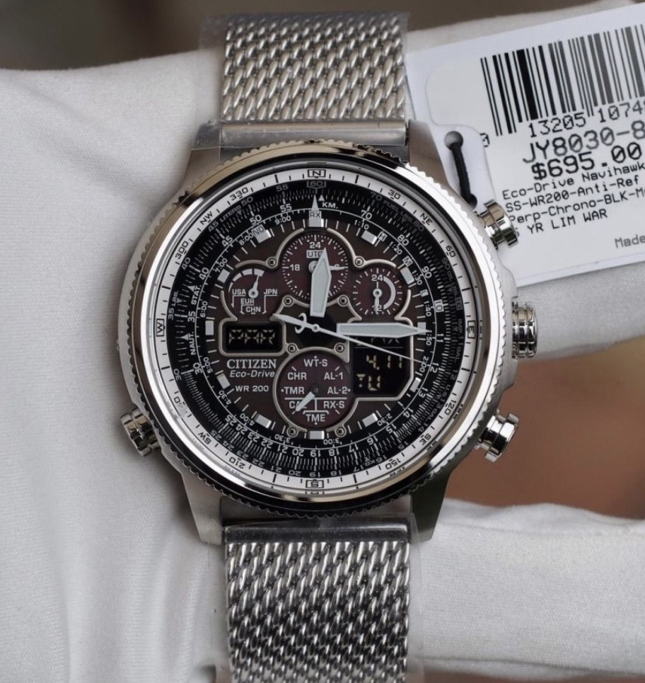 Годинник Citizen JY8030-83E Navihawk AT Staliness Stil Pilots