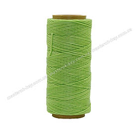 Шнур плоский прошивний вощений 1 мм*100 м К151 колір салатовий