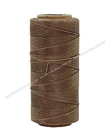 Нитка кругла вощена, поліестер Текс.No375 887 100 м колір темно-бежевий
