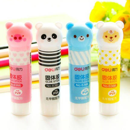 Клей-олівець Deli 6366 9g Звірятка PVР, фото 2