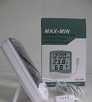 Вологомір для акваріума 3 в 1 (гігрометр,термометр, години) електронний MAX-MIN TH218A