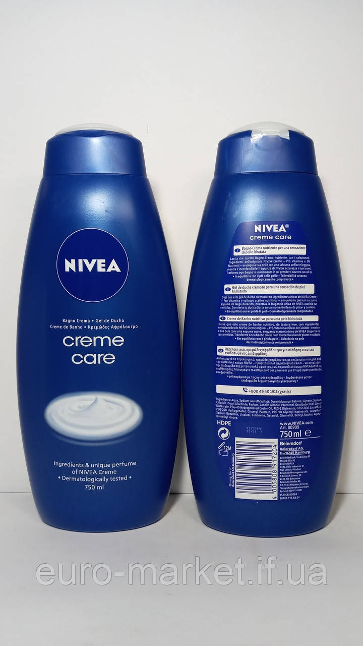 Гель для душу NIVEA Crema care 750 ml
