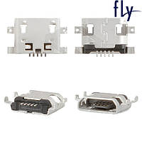 Коннектор для зарядки Fly Flylife Connect 7.85, DS131, FS504, IQ4404, IQ4504 та ін., 5 pin, micro-USB тип B