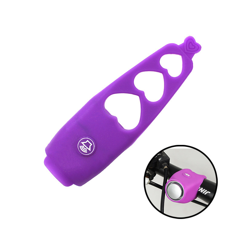 Дзвінок електронний велосипедний West Biking 0706041 Violet універсальний гучний дзвінок на кермо гудок 2 шт., фото 1