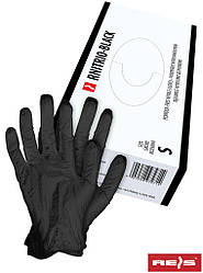 Нітрилові рукавиці чорного кольору - без пудри RNITRIO-B BLACK