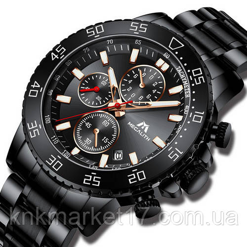 Мужские часы Megalith 8087M All Black