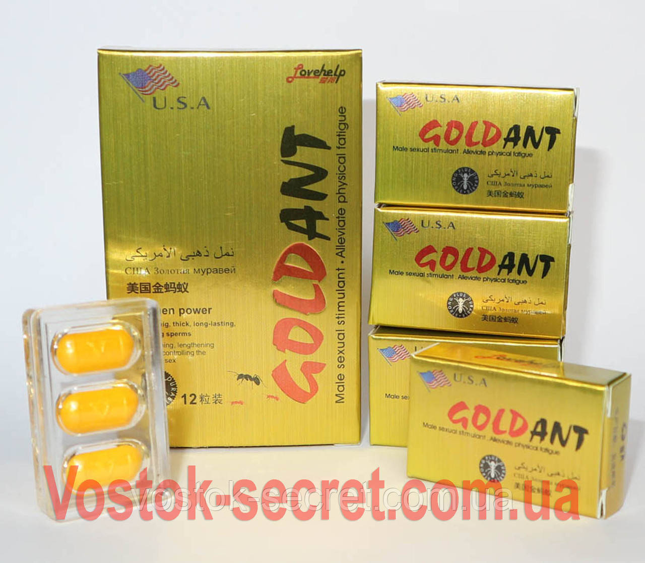 Золота драбина Gold Ant Препарат для потенції, 12табл