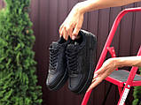 Жіночі шкіряні кросівки Nike Air Force 1 Shadow чорні, фото 4