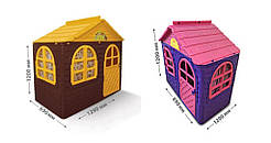 Дитячий пластиковий будиночок зі шторками для будинку і вулиці фламінго