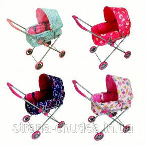 Коляска дитяча металева складана для ляльок, фото 1