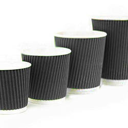 Стакани гофровані Чорні