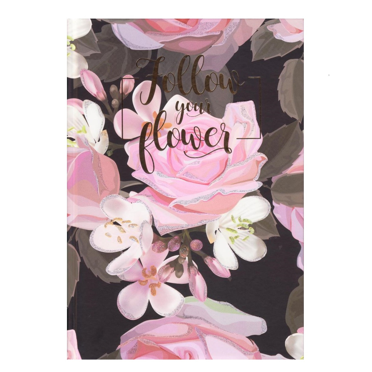 Блокнот В5 тверда обкладинка, 80 аркушів, у клітинку "Follow you flower" 8436-08-А, фото 1