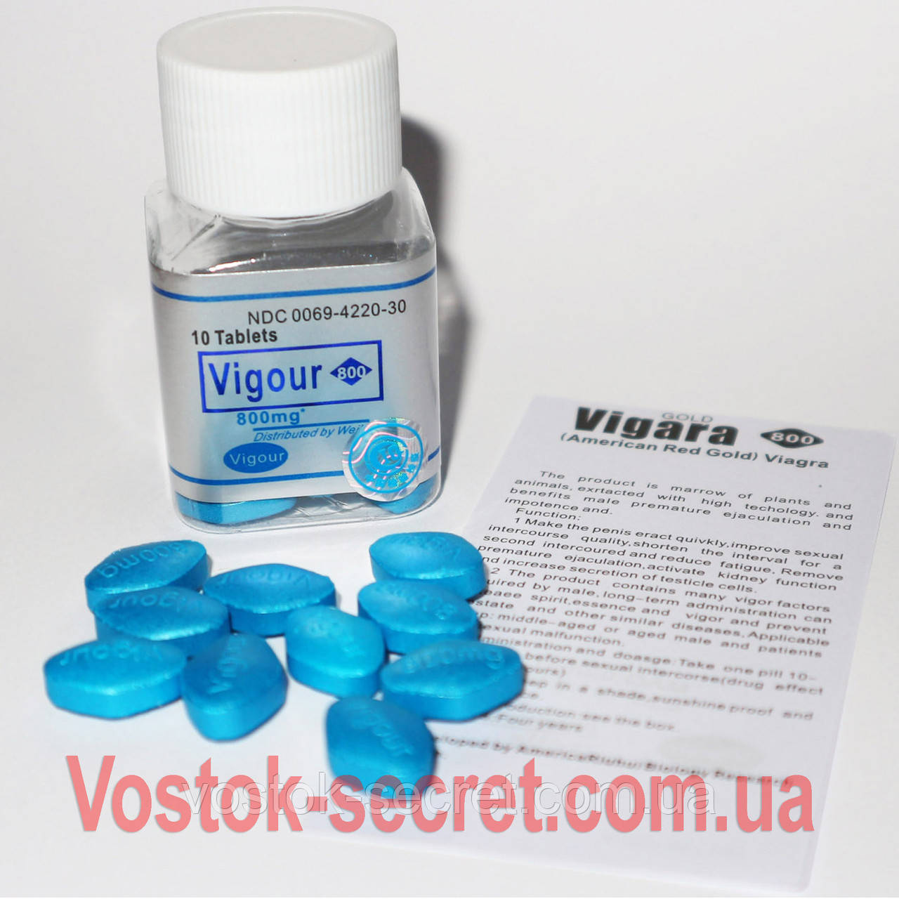 Препарат для потенції Vigour 800, 10 капсул