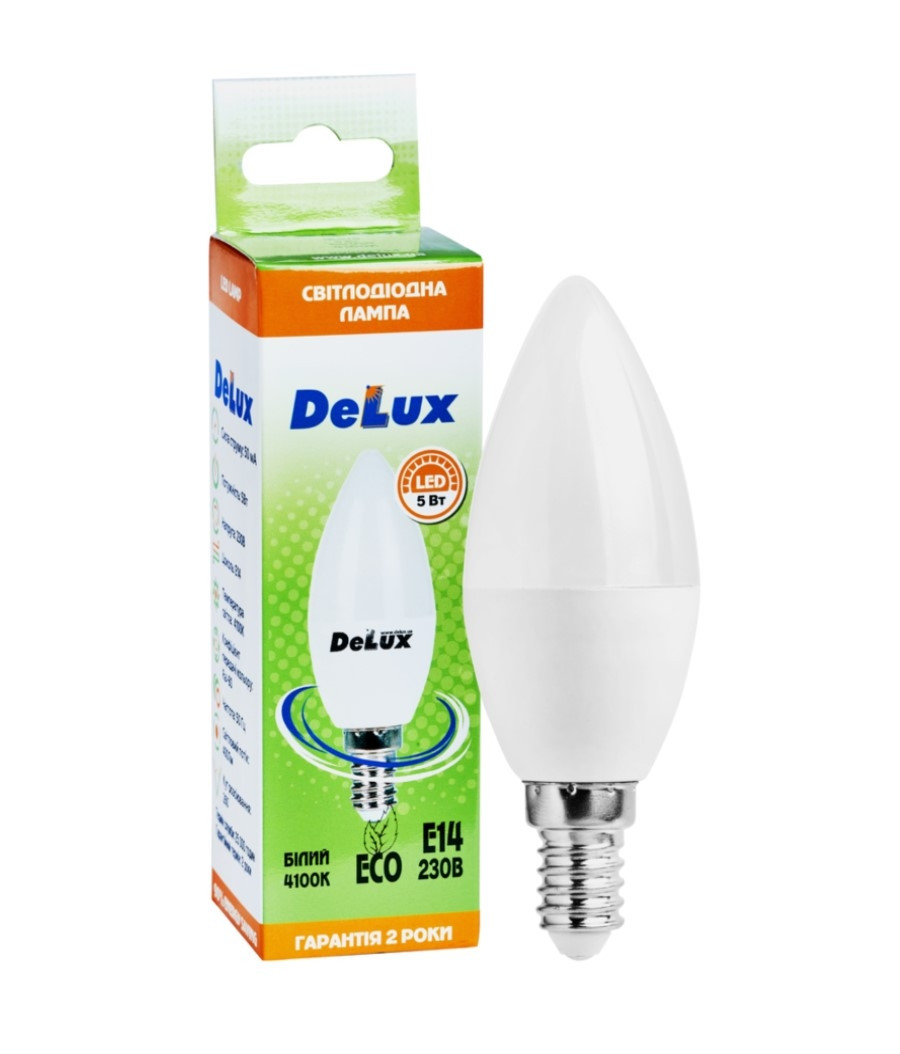 Лампа світлодіодна DELUX BL37B 5W 4100K Е14