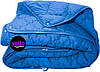 Ковдра 4 сезони на кнопках Євро розмір 200/220см. синього кольору, ТМ ODA, фото 2