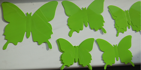 Наклейки на стіну "12 шт. 3D-метелики наклейки пластикові", фото 2