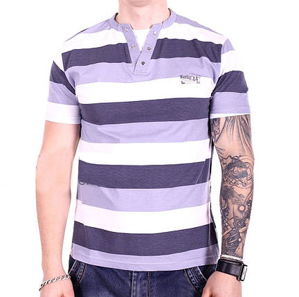 Футболка в смужку Mastiff f1318/1 Сіра M, фото 1