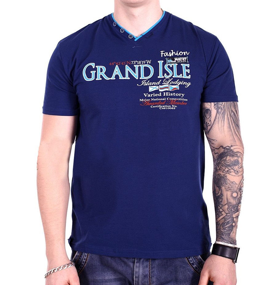 Футболка Mastiff Туреччина f1818/1 Темно-синя XXL