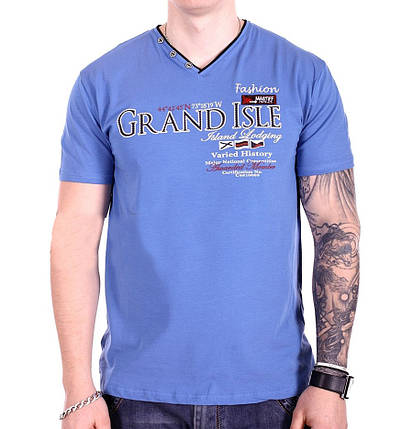 Футболка Mastiff Турция f1818/2 Голубая M, фото 1