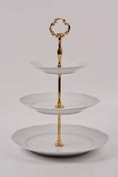 Етажерка Thun Bernadotte (без декору) 3 ярусна (25 см,19 см,14 см) порцеляна (0011000)