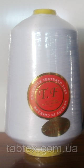 Нитка оверлочна 150den біла 500гр(Китай), фото 1