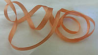 Тончайшая лента из натурального шелка, цвет оранжевый. №35. Ширина 4 мм.