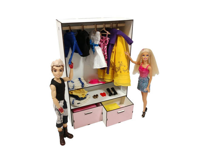 Шкаф с плечиками малый для Барби FANA 6101, цена 250 грн — Prom.ua (ID ...