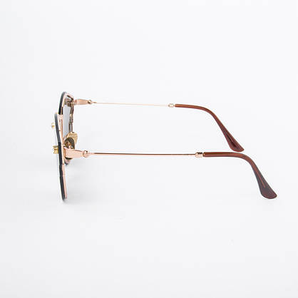 Жіночі сонцезахисні окуляри коричневі - 6012, фото 4