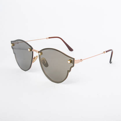 Жіночі сонцезахисні окуляри коричневі - 6012, фото 3