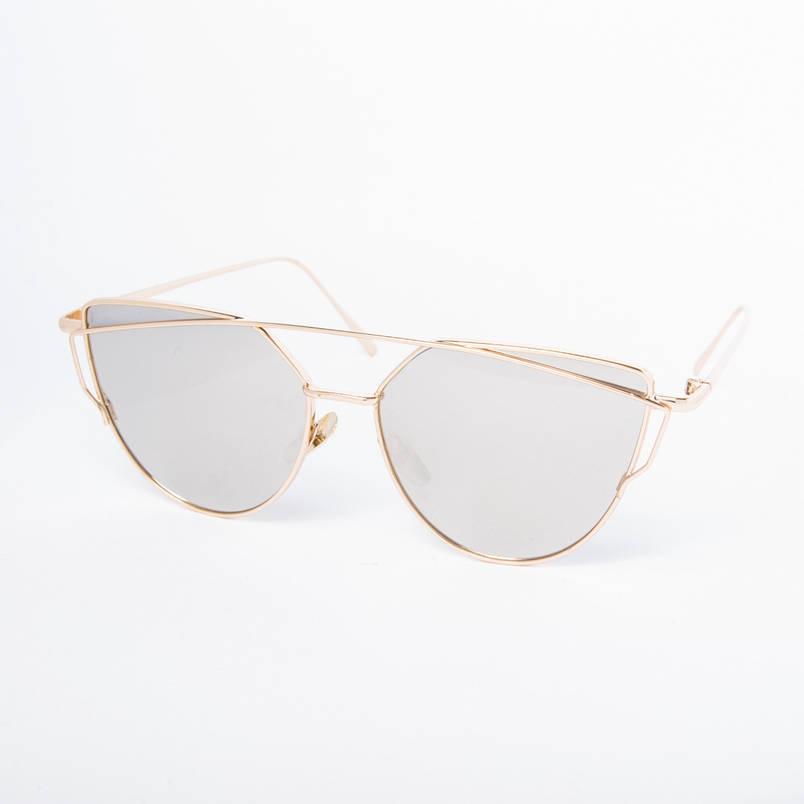 Жіночі сонцезахисні окуляри золотисті - 9013, фото 1
