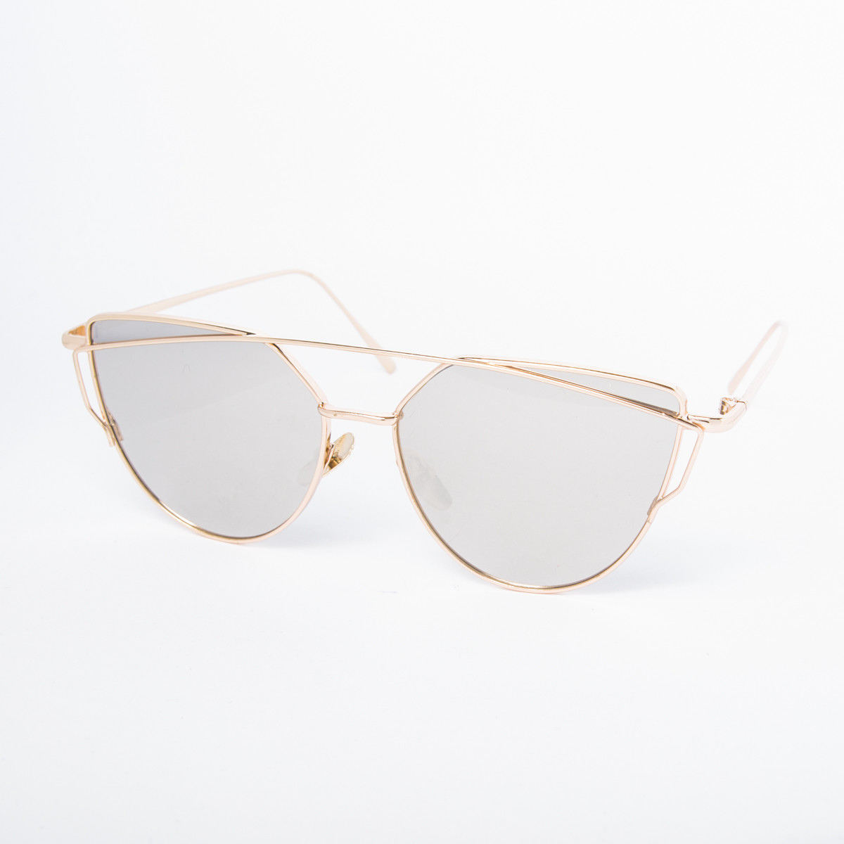 Жіночі сонцезахисні окуляри золотисті - 9013