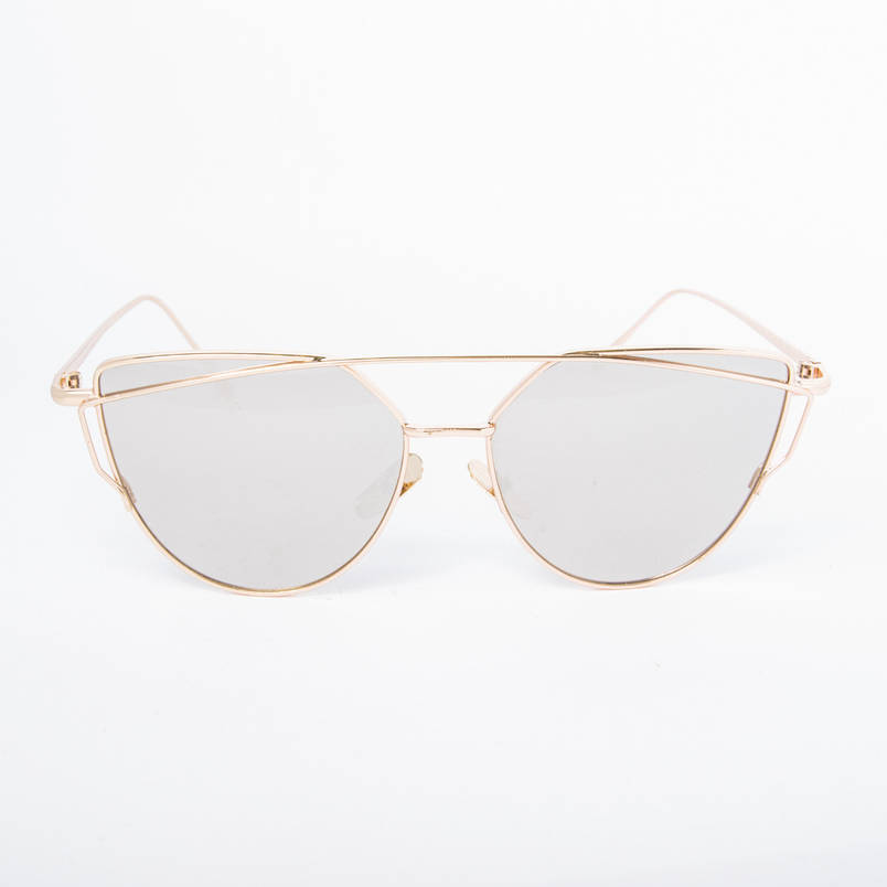 Жіночі сонцезахисні окуляри золотисті - 9013, фото 2