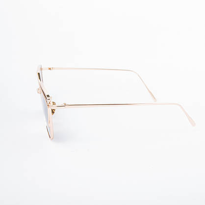 Жіночі сонцезахисні окуляри золотисті - 9013, фото 4