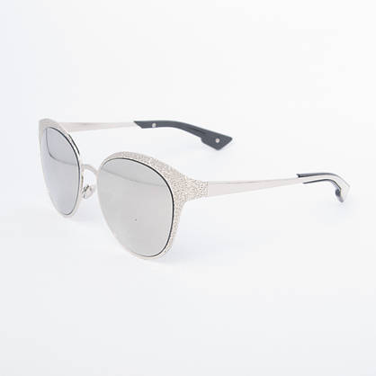 Жіночі модні окуляри з дзеркальним склом - Сріблясті - 18008, фото 3