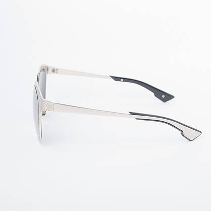 Жіночі модні окуляри з дзеркальним склом - Сріблясті - 18008, фото 4