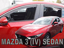Дефлектори вікон (вітровики) Mazda 3 5d 2019r sedan (HEKO)