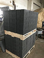 Кирпич гиперпрессованный гладкий 250х120х65мм черный