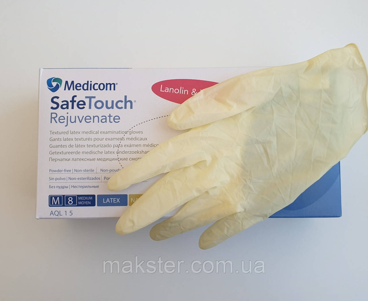 Латексні рукавички без пудри SafeTouch Rejuvenate Медик