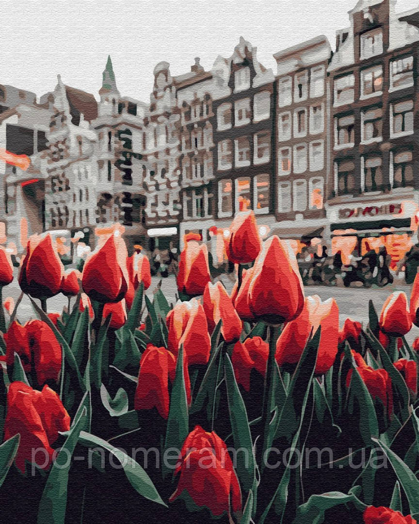 Малюнок по цифрам BrushMe Тюльпани амстердама (BRM34169) 40 х 50 см, фото 1