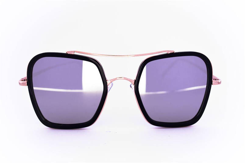 Жіночі квадратні сонцезахисні окуляри Оверсайз дзеркальні - Чорні - 947, фото 2