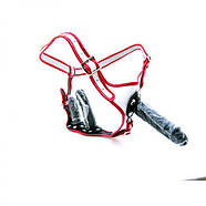 Leather Silicone dildos Strap on Penis Three Removable White   | Puls69, фото 2