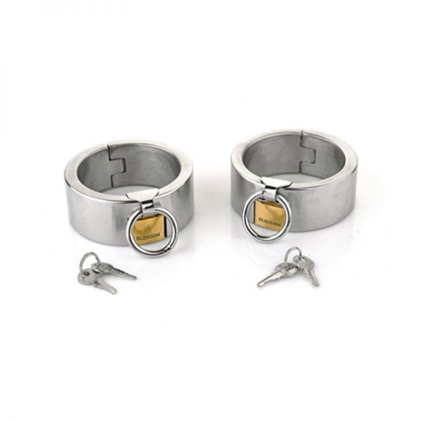 Female Ellipse Stainless Steel Heavy Duty Wrist Restraints Oval Shaped with Brass Lock Joints   | Puls69, фото 1