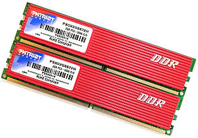 Пара оперативной памяти Patriot DDR2 4Gb (2Gb+2Gb) 667MHz PC2 5300U CL5 2R8 (PSD22G6672H) Б/У