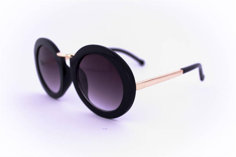 Оригінальні круглі сонцезахисні окуляри - Чорні - 2500, фото 1