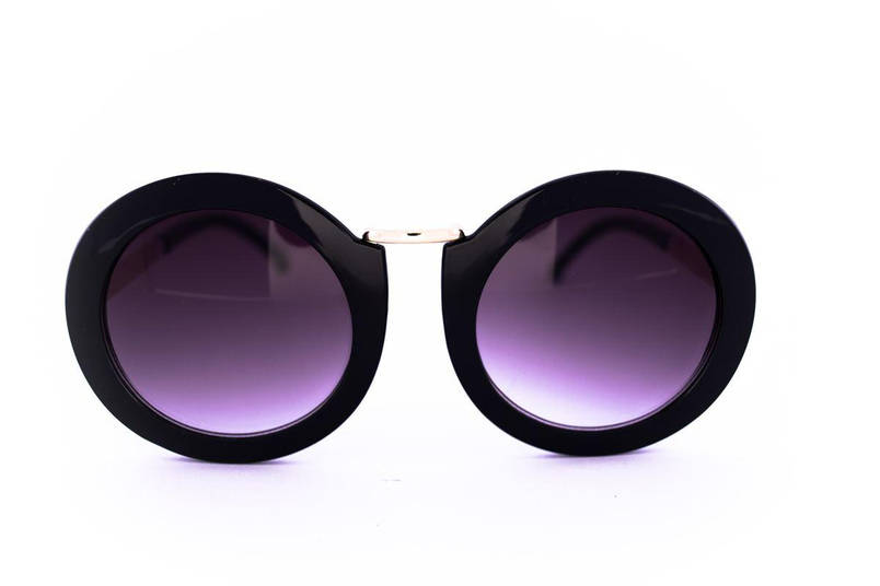 Оригінальні круглі сонцезахисні окуляри - Чорні - 2500, фото 2