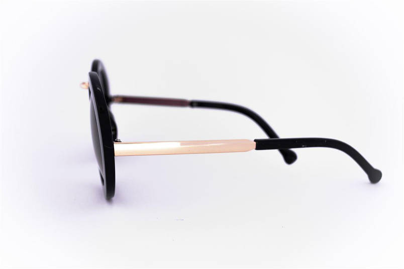 Оригінальні круглі сонцезахисні окуляри - Чорні - 2500, фото 3